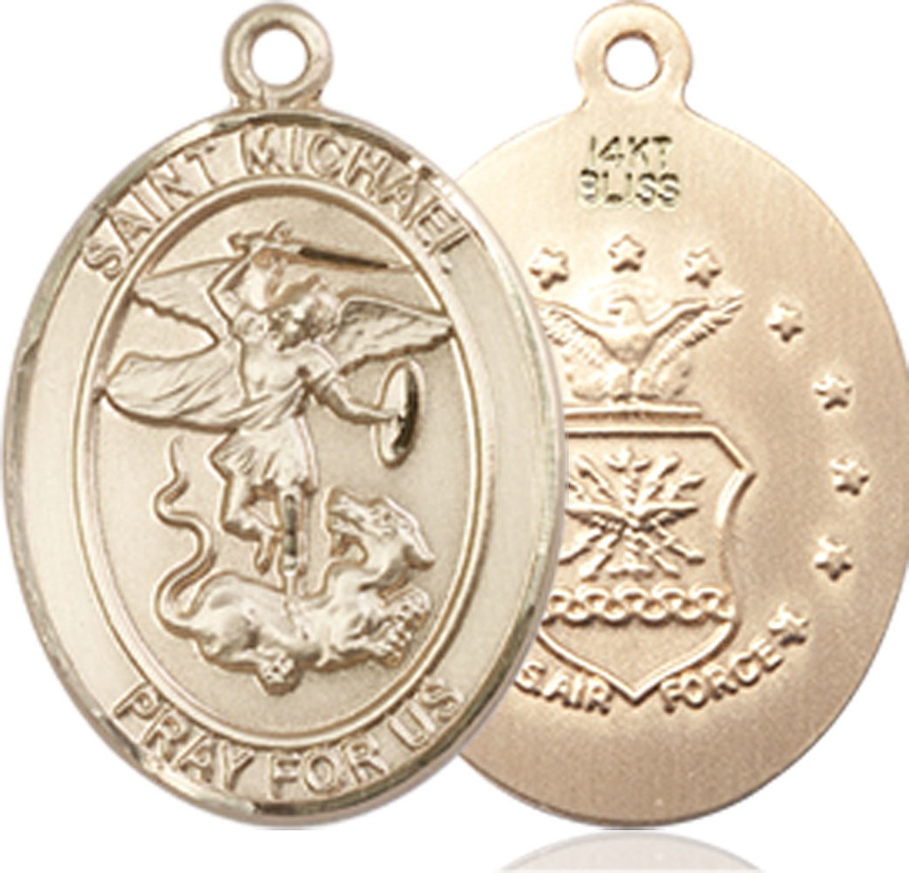 14kt Gold Saint Michael Air Force Medal