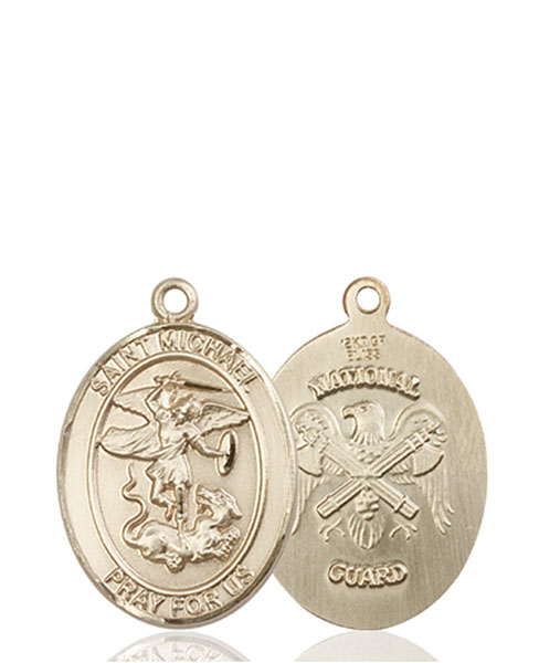 14kt Gold Saint Michael National Guard Medal