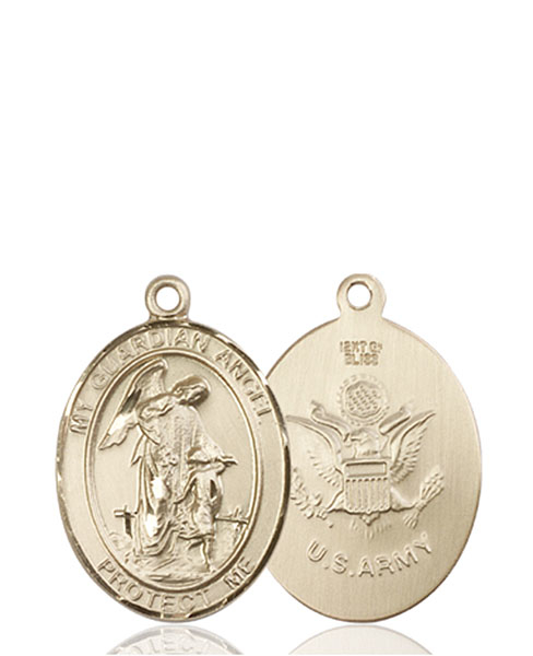 14kt Gold Guardian Angel Army Medal