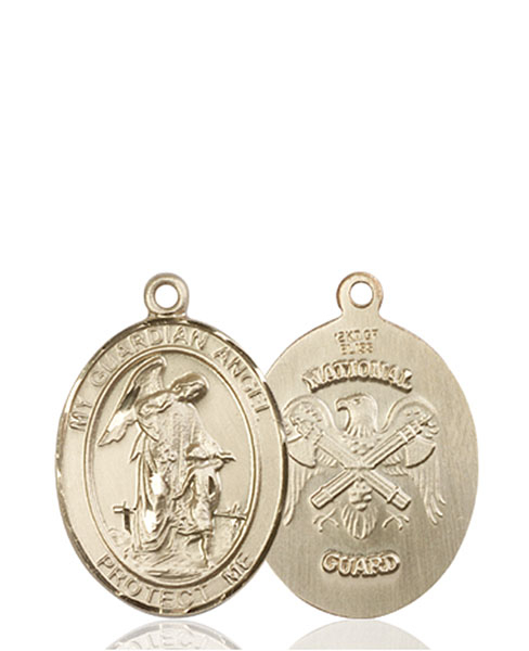 14kt Gold Guardian Angel National Guard Medal