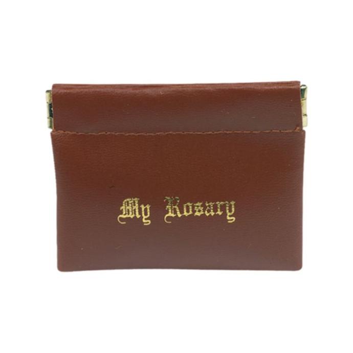 Brown Snap Rosary Case My Rosary