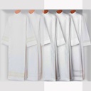 Washable Plain Smooth Poplin Alb