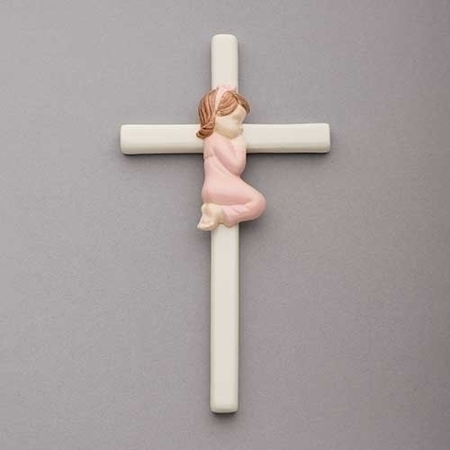 7.5&quot; Praying Girl Cross