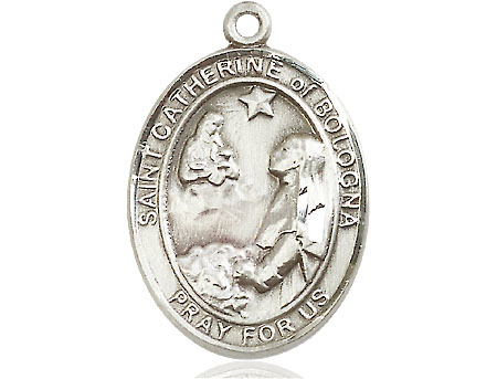 Sterling Silver Saint Catherine of Bologna Medal