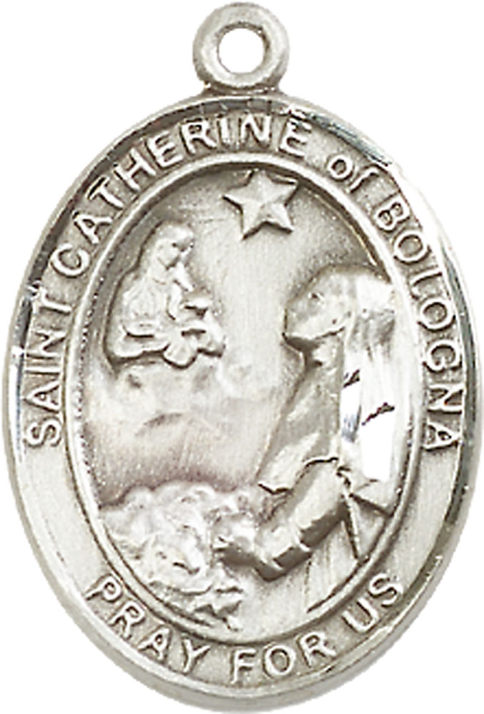 Sterling Silver Saint Catherine of Bologna Medal