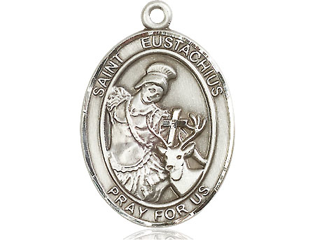 Sterling Silver Saint Eustachius Medal