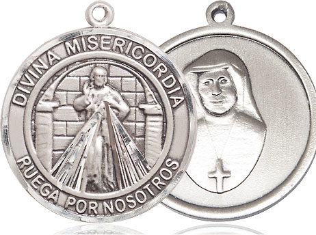 Sterling Silver Divina Misericordia Medal