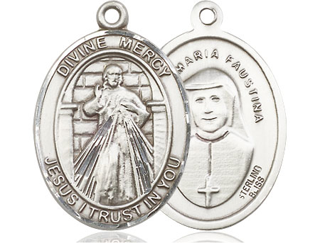 Sterling Silver Divine Mercy Medal