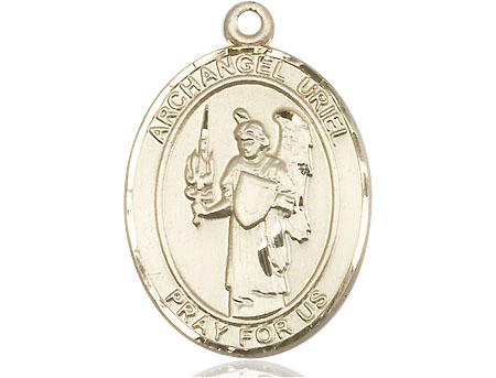 14kt Gold Filled Saint Uriel the Archangel Medal