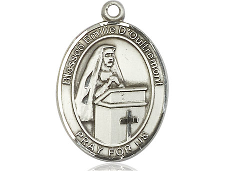 Sterling Silver Blessed Emilee Doultremont Medal