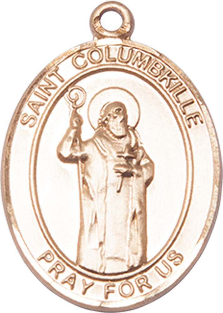 14kt Gold Filled Saint Columbkille Medal