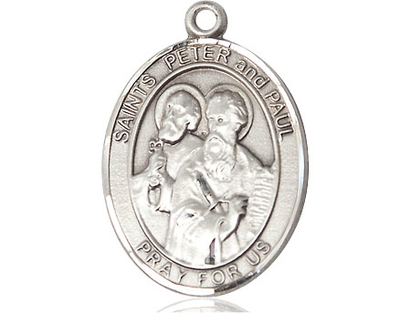 Sterling Silver Saint Peter St Paul Medal