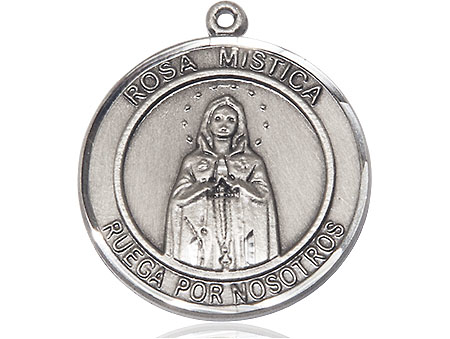 Sterling Silver Our Lady Rosa Mystica Medal