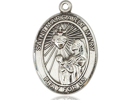 Sterling Silver Saint Margaret Mary Alacoque Medal