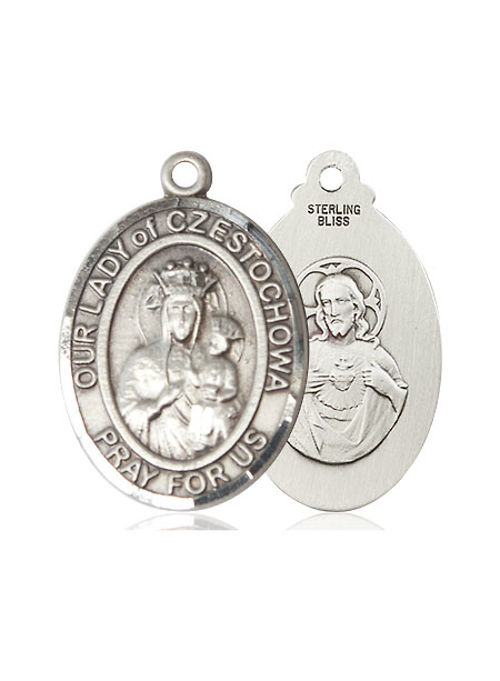 Sterling Silver Our Lady of Czestochowa Medal