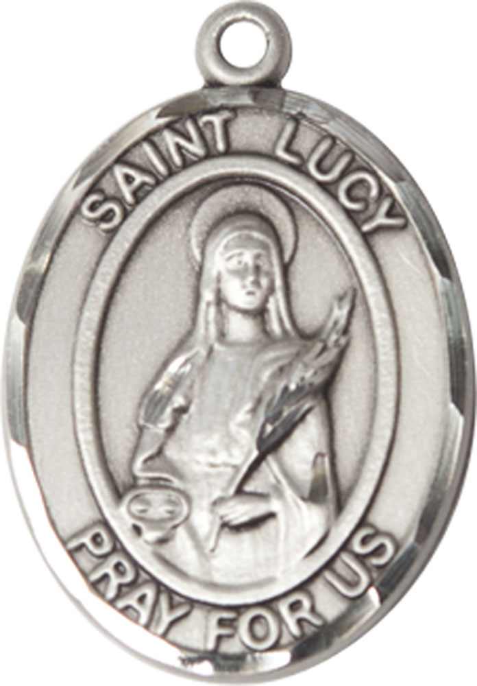 Sterling Silver Saint Lucy Medal