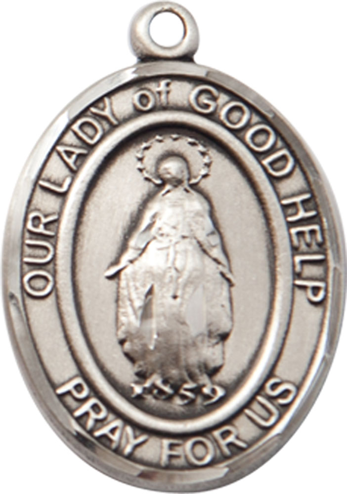 Sterling Silver Our Lady Of Good Help Medal