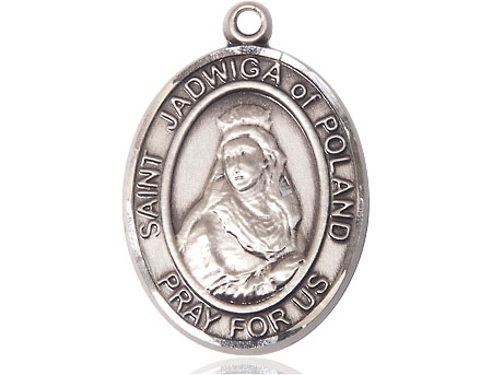 Sterling Silver Saint Jadwiga of Poland Medal