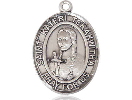 Sterling Silver Saint Kateri Tekakwitha Medal