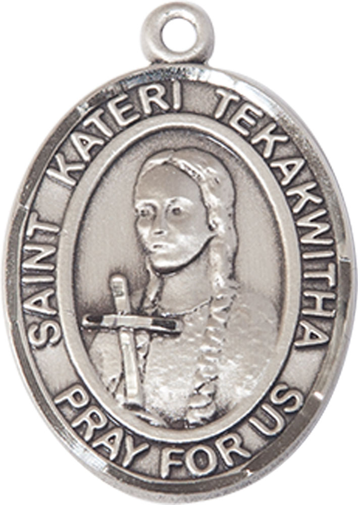 Sterling Silver Saint Kateri Tekakwitha Medal