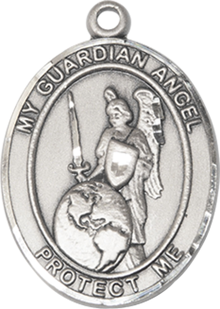 Sterling Silver Guardian Angel of the World Medal
