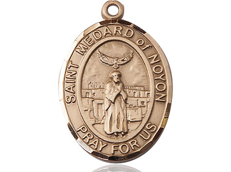 14kt Gold Filled Saint Medard of Noyon Medal