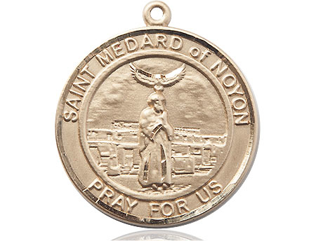 14kt Gold Filled Saint Medard of Noyon Medal