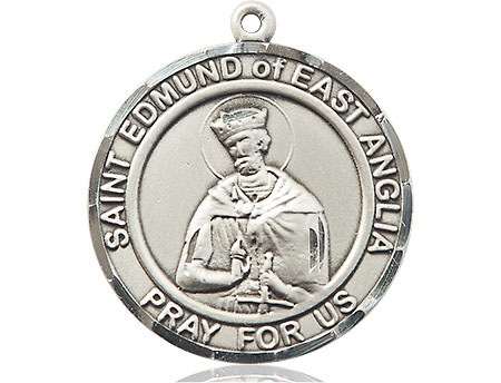 Sterling Silver Saint Edmund of East Anglia Medal