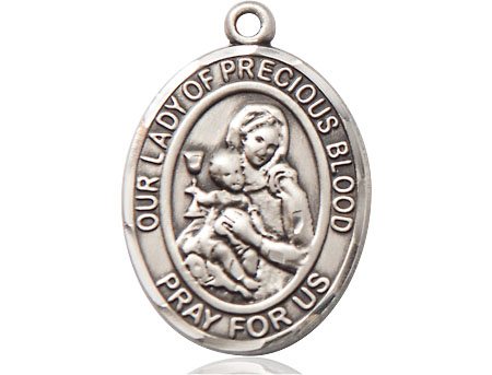 Sterling Silver Our Lady of the Precious Blood Medal