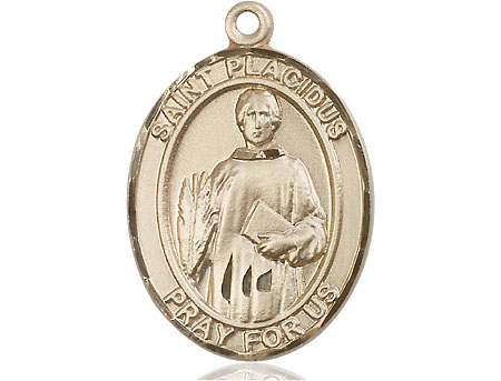 14kt Gold Filled Saint Placidus Medal