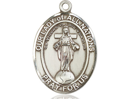 Sterling Silver Our Lady of All Nations Medal