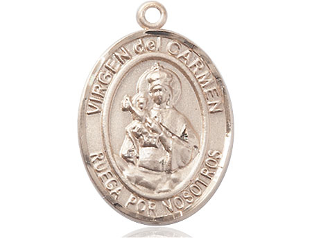 14kt Gold Filled Virgen del Carmen Medal