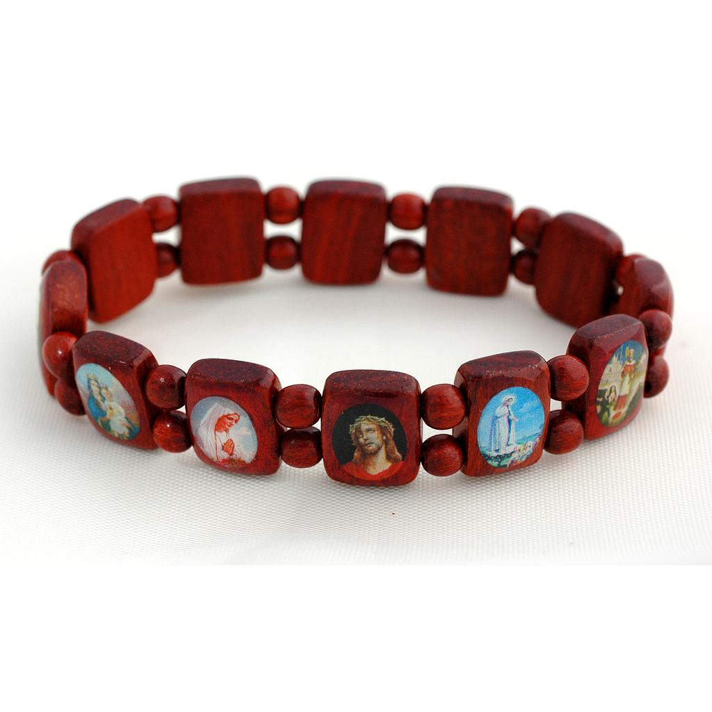 Brazilian Wood Saints Bracelet, Brown