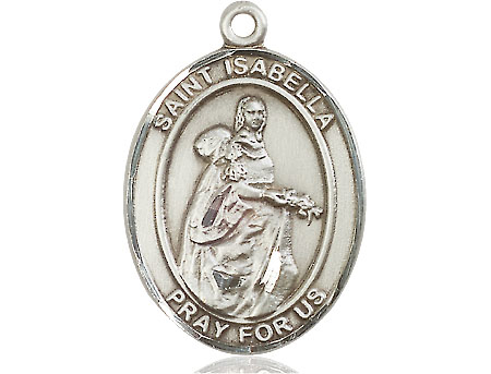 Sterling Silver Saint Isabella of Portugal Medal