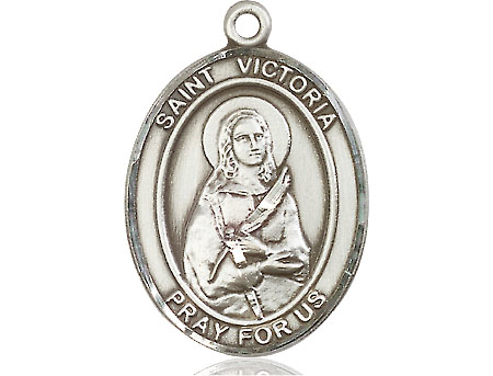 Sterling Silver Saint Victoria Medal