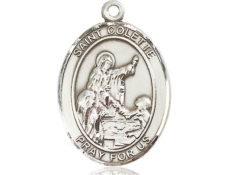 Sterling Silver Saint Colette Medal