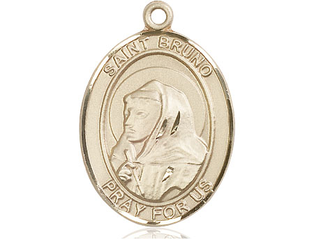 14kt Gold Filled Saint Bruno Medal