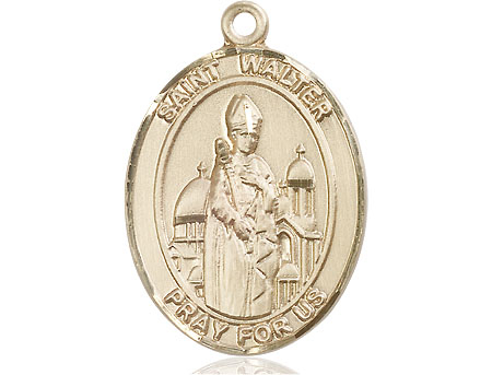 14kt Gold Filled Saint Walter of Pontnoise Medal