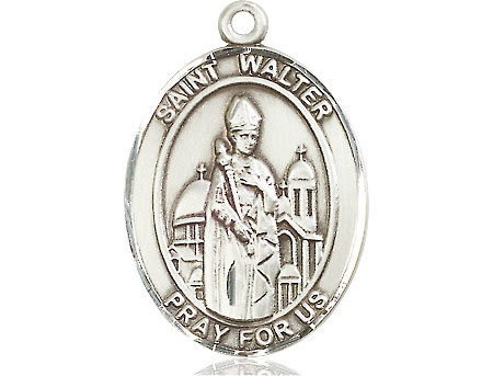 Sterling Silver Saint Walter of Pontnoise Medal