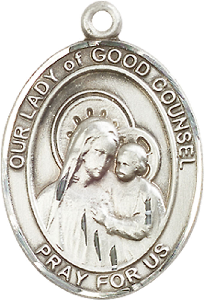 Sterling Silver Our Lady of Good Counsel Medal