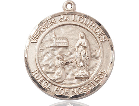 14kt Gold Filled Virgen de Lourdes Medal