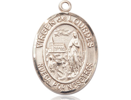 14kt Gold Filled Virgen de Lourdes Medal