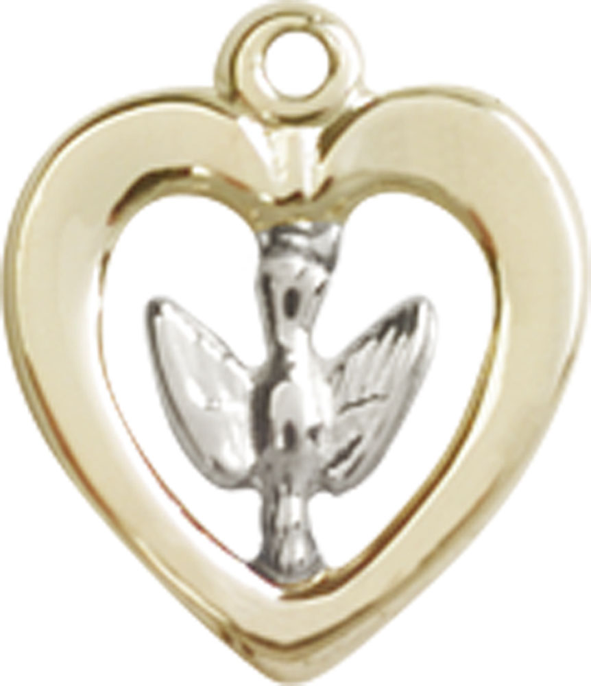 Two-Tone SS/GF Holy Spirit Medal