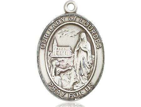 Sterling Silver Our Lady of Lourdes Medal