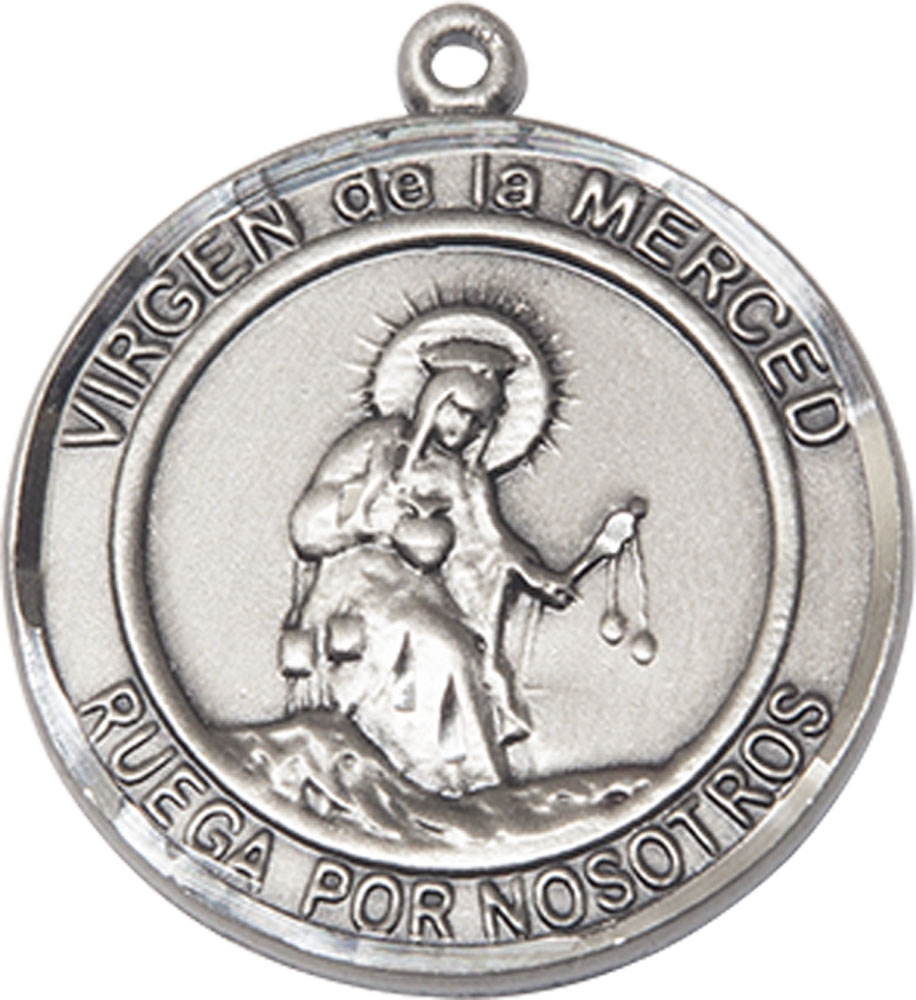 Sterling Silver Virgen de la Merce Medal