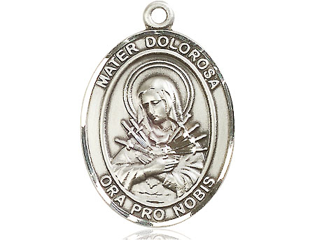 Sterling Silver Mater Dolorosa Medal