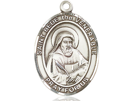 Sterling Silver Saint Bede the Venerable Medal