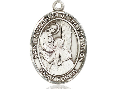 Sterling Silver Saint Elizabeth of the Visitation Medal