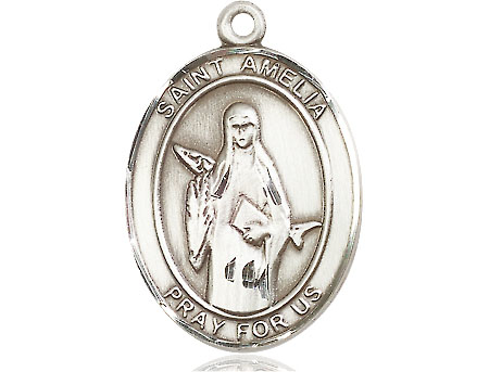 Sterling Silver Saint Amelia Medal