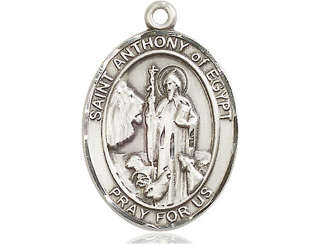 Sterling Silver Saint Anthony of Egypt Medal